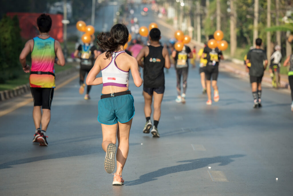 Herstel na de marathon: foto wedstrijdlopers